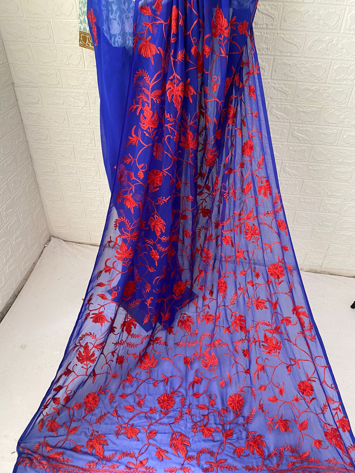Kashmiri Georgette Saree Ari work