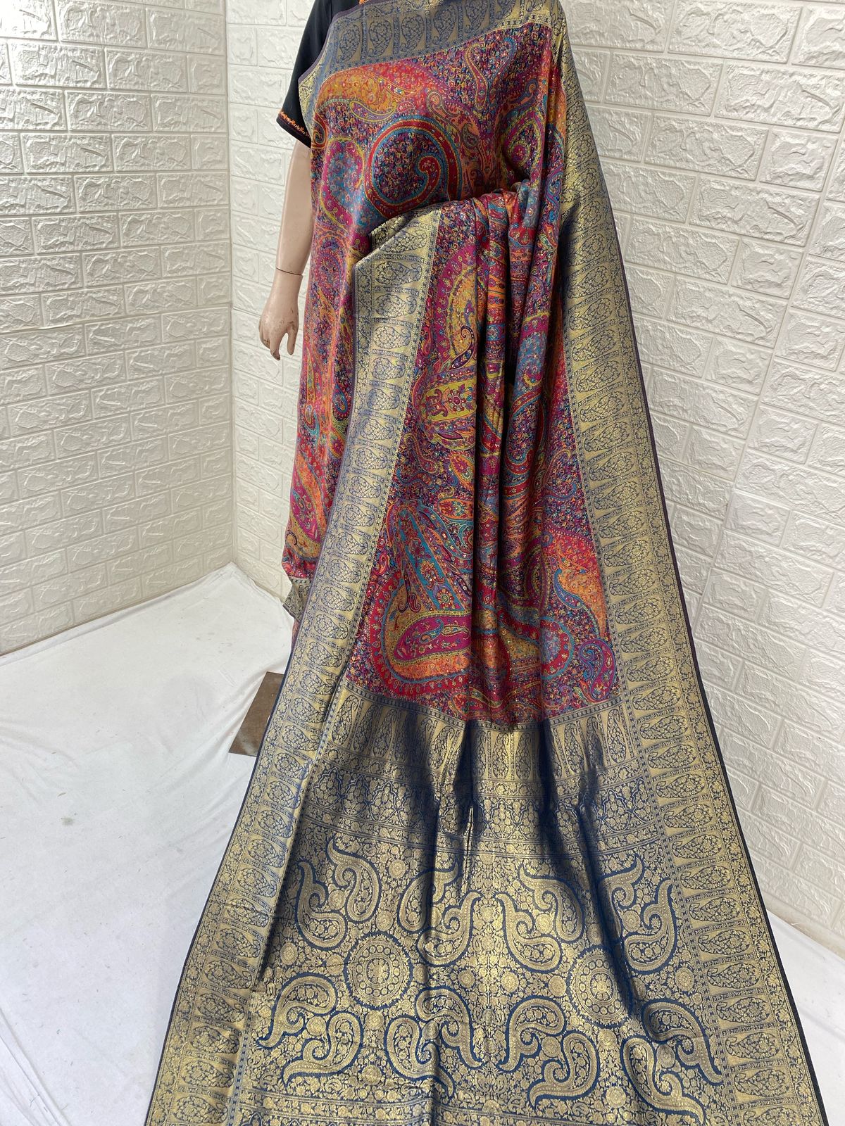 Kani work Saree
