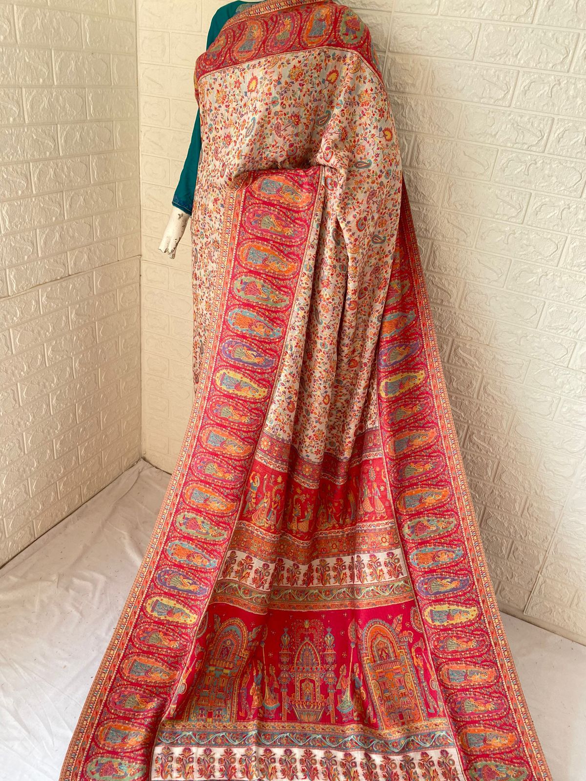 Kani work Saree