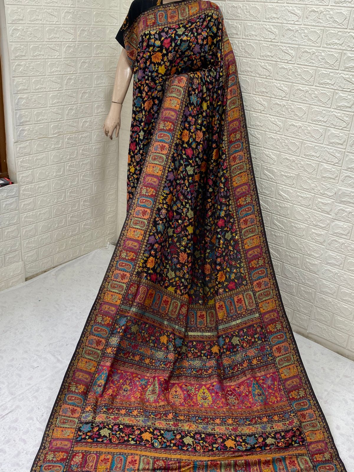 Kani Work Silk Saree