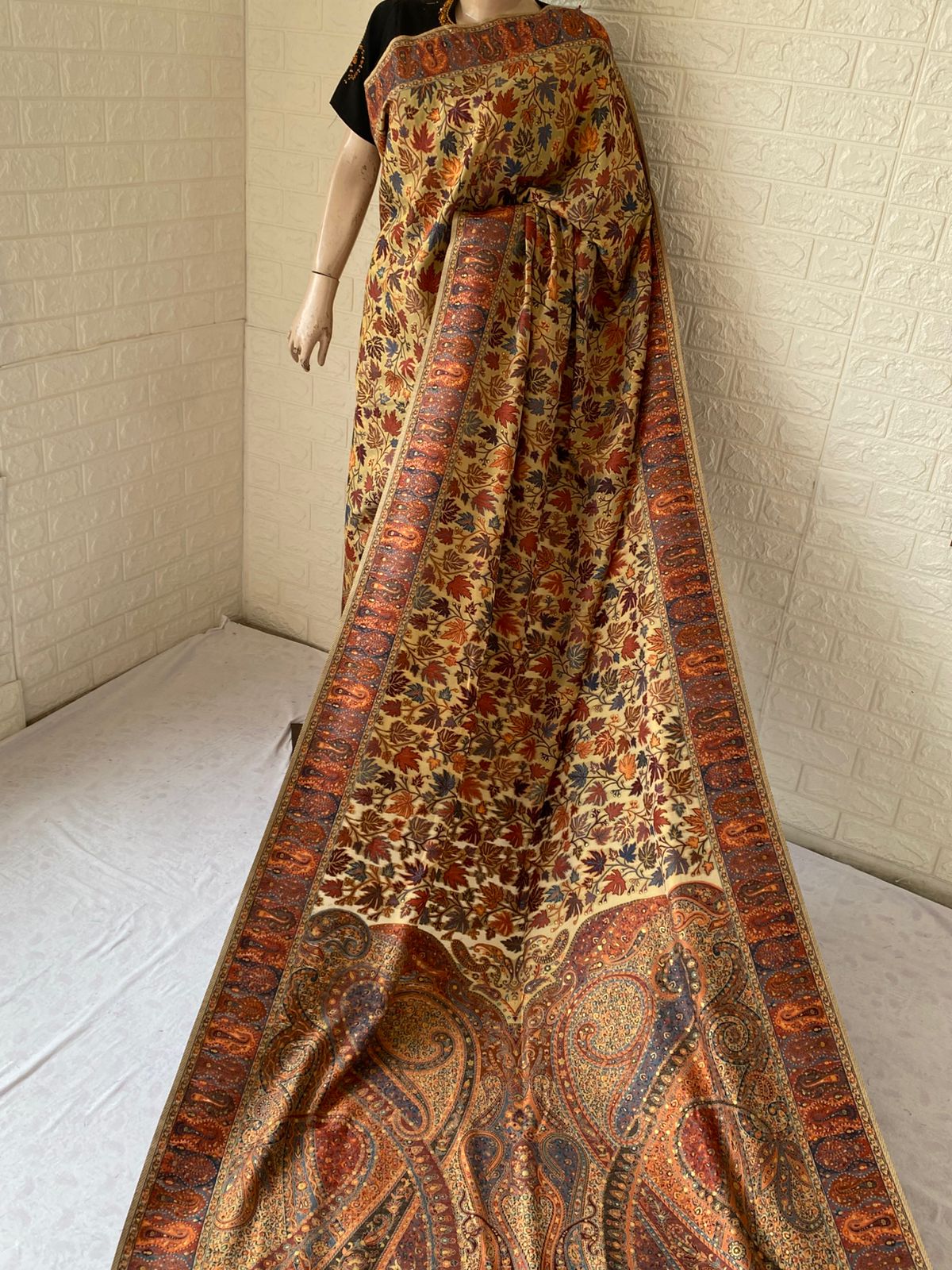 Kani Work Silk Saree