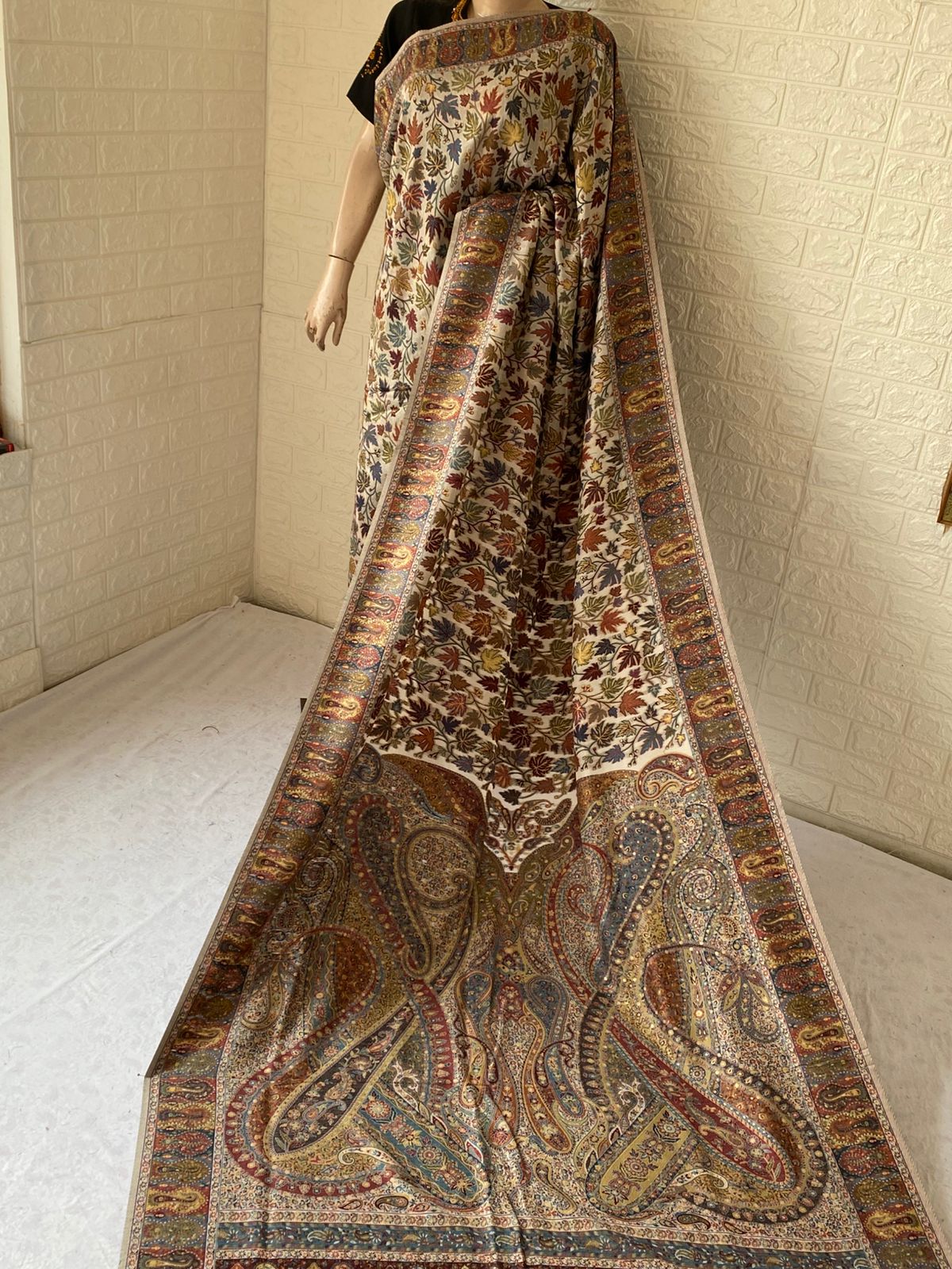 Kani Work Silk Saree