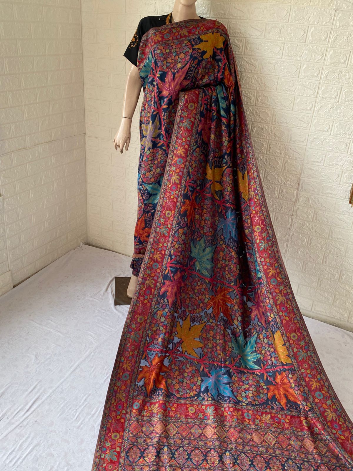 Kani Work Silk Saree