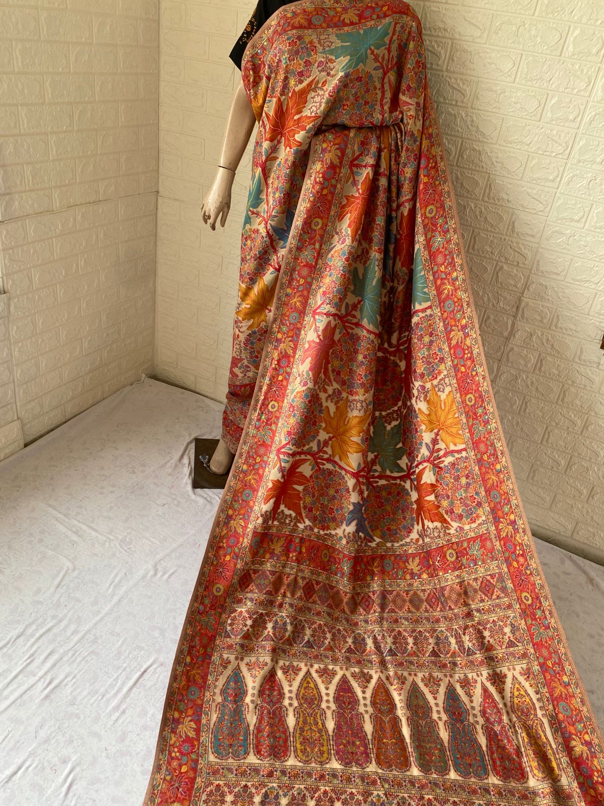 Kani Work Silk Saree