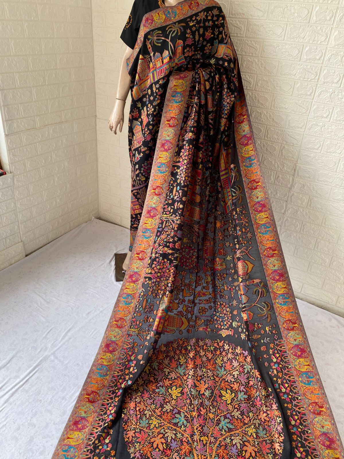 Kani Work Silk Saree