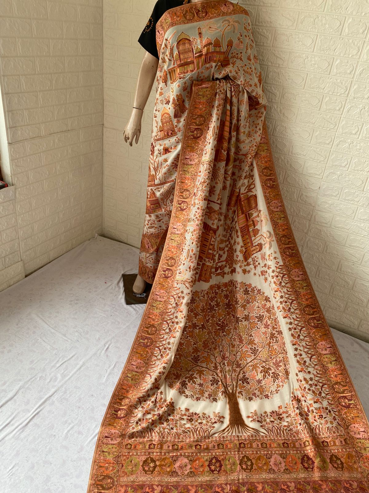 Kani Work Silk Saree
