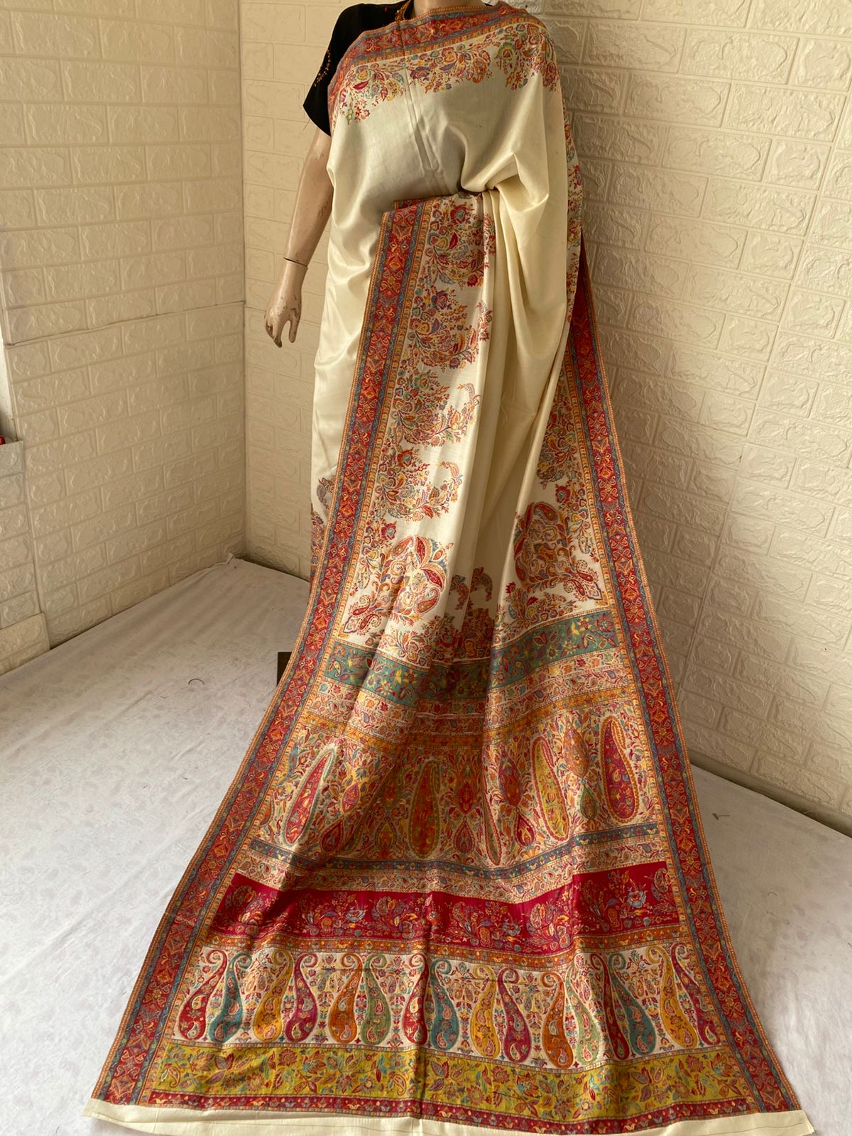Kani Work Silk Saree