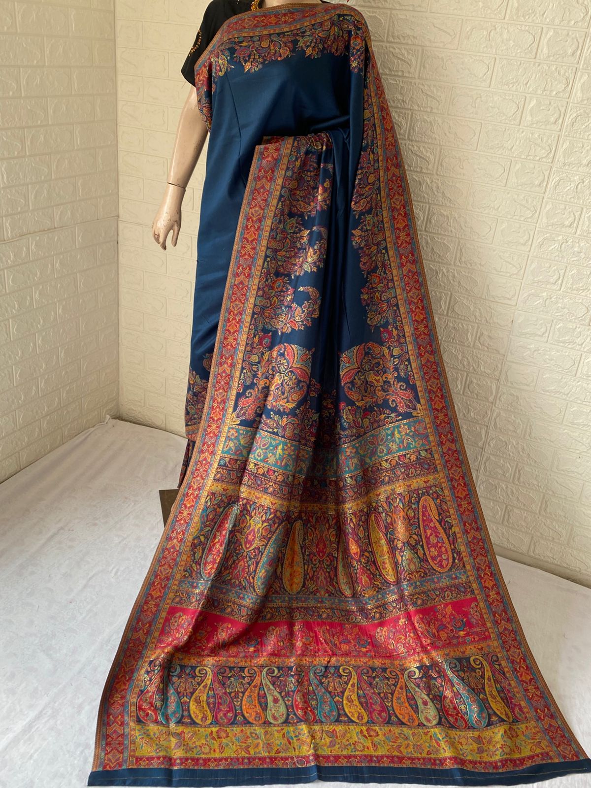Kani Work Silk Saree